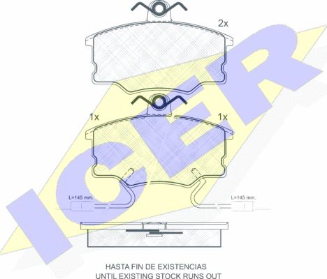 Icer 180726 - Bremsbelagsatz, Scheibenbremse alexcarstop-ersatzteile.com