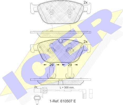 Icer 181994 - Bremsbelagsatz, Scheibenbremse alexcarstop-ersatzteile.com