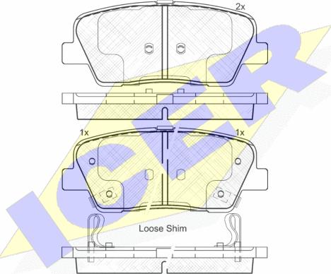 Icer 181954 - Bremsbelagsatz, Scheibenbremse alexcarstop-ersatzteile.com