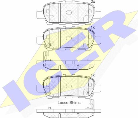 Icer 181901-203 - Bremsbelagsatz, Scheibenbremse alexcarstop-ersatzteile.com