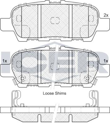 Icer 181901e2 - Bremsbelagsatz, Scheibenbremse alexcarstop-ersatzteile.com