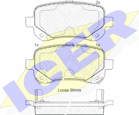 Icer 181910 - Bremsbelagsatz, Scheibenbremse alexcarstop-ersatzteile.com