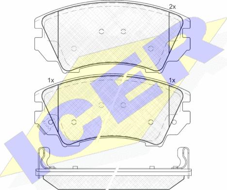 Icer 181913 - Bremsbelagsatz, Scheibenbremse alexcarstop-ersatzteile.com