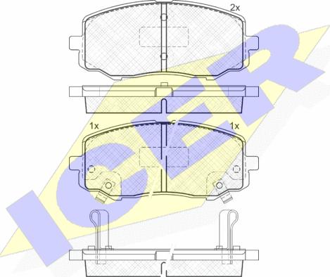 Icer 181937 - Bremsbelagsatz, Scheibenbremse alexcarstop-ersatzteile.com