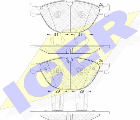 Icer 181973 - Bremsbelagsatz, Scheibenbremse alexcarstop-ersatzteile.com