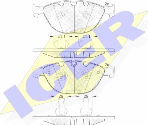 Icer 181972 - Bremsbelagsatz, Scheibenbremse alexcarstop-ersatzteile.com