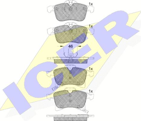 Icer 181592 - Bremsbelagsatz, Scheibenbremse alexcarstop-ersatzteile.com