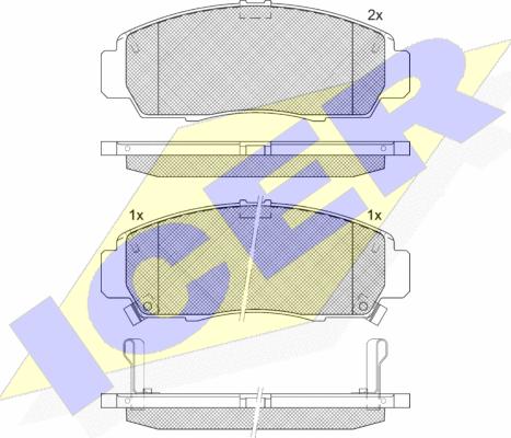 Icer 181543-203 - Bremsbelagsatz, Scheibenbremse alexcarstop-ersatzteile.com