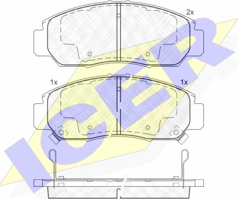 Icer 181543 - Bremsbelagsatz, Scheibenbremse alexcarstop-ersatzteile.com