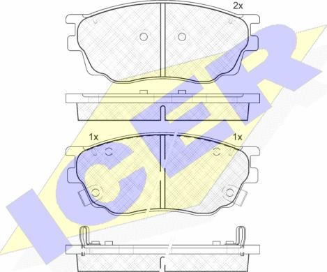 Icer 181542 - Bremsbelagsatz, Scheibenbremse alexcarstop-ersatzteile.com