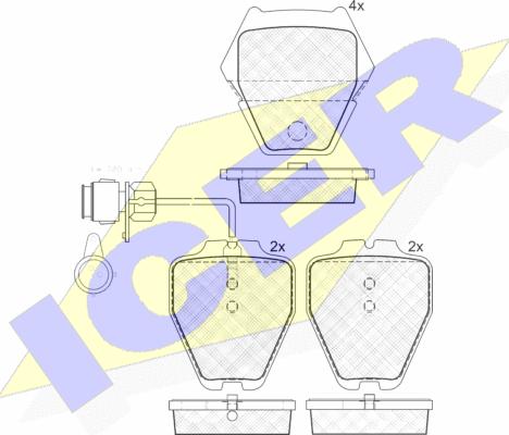 Icer 181565 - Bremsbelagsatz, Scheibenbremse alexcarstop-ersatzteile.com