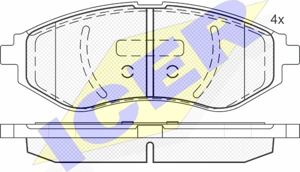 Icer 181566 - Bremsbelagsatz, Scheibenbremse alexcarstop-ersatzteile.com