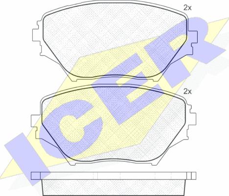 Icer 181519 - Bremsbelagsatz, Scheibenbremse alexcarstop-ersatzteile.com