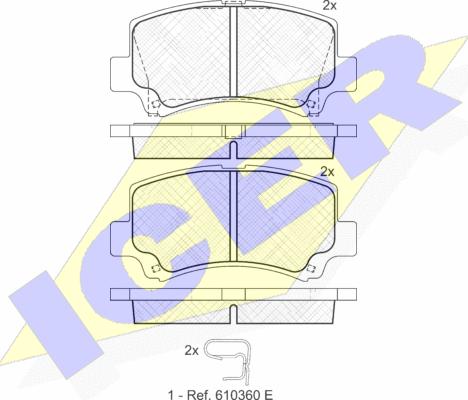 Icer 181589 - Bremsbelagsatz, Scheibenbremse alexcarstop-ersatzteile.com