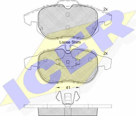 Icer 181536-400 - Bremsbelagsatz, Scheibenbremse alexcarstop-ersatzteile.com