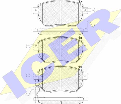 Icer 181696 - Bremsbelagsatz, Scheibenbremse alexcarstop-ersatzteile.com