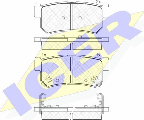 Icer 181646 - Bremsbelagsatz, Scheibenbremse alexcarstop-ersatzteile.com