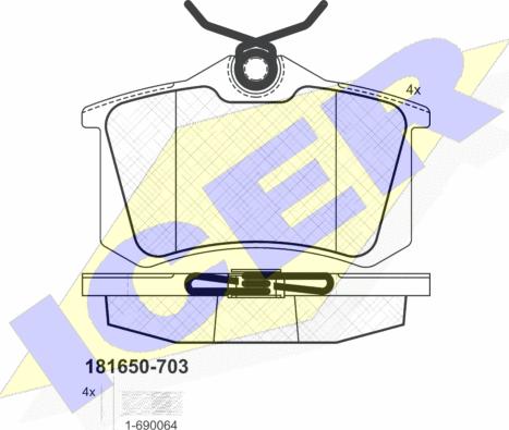 Icer 181650-703 - Bremsbelagsatz, Scheibenbremse alexcarstop-ersatzteile.com