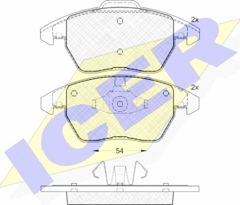 Icer 181637 - Bremsbelagsatz, Scheibenbremse alexcarstop-ersatzteile.com