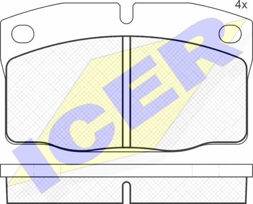 Icer 181092 - Bremsbelagsatz, Scheibenbremse alexcarstop-ersatzteile.com