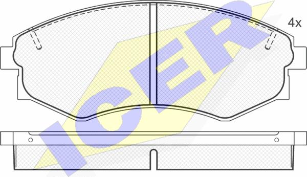 Icer 181097 - Bremsbelagsatz, Scheibenbremse alexcarstop-ersatzteile.com