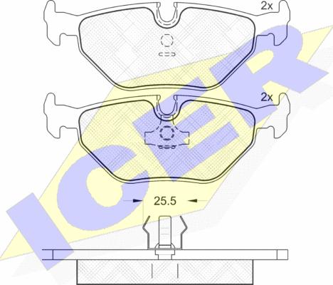 Icer 181051 - Bremsbelagsatz, Scheibenbremse alexcarstop-ersatzteile.com