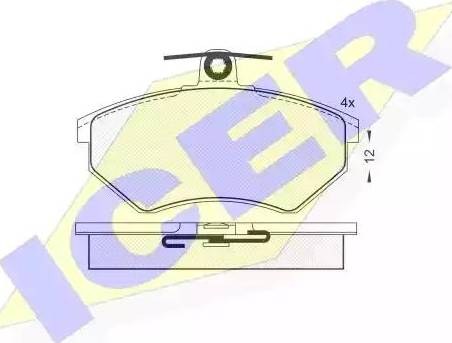 Icer 181011 - Bremsbelagsatz, Scheibenbremse alexcarstop-ersatzteile.com