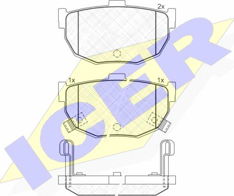 Icer 181144 - Bremsbelagsatz, Scheibenbremse alexcarstop-ersatzteile.com