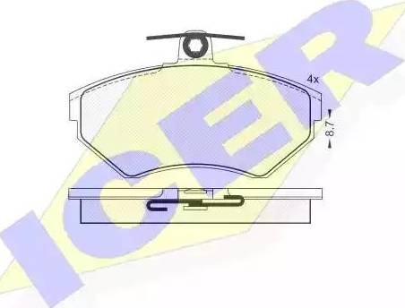 Icer 181156 - Bremsbelagsatz, Scheibenbremse alexcarstop-ersatzteile.com