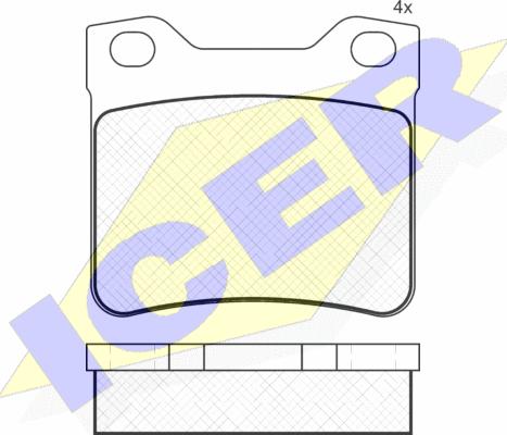 Icer 181109 - Bremsbelagsatz, Scheibenbremse alexcarstop-ersatzteile.com