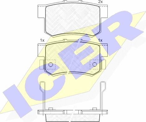 Icer 181187 - Bremsbelagsatz, Scheibenbremse alexcarstop-ersatzteile.com