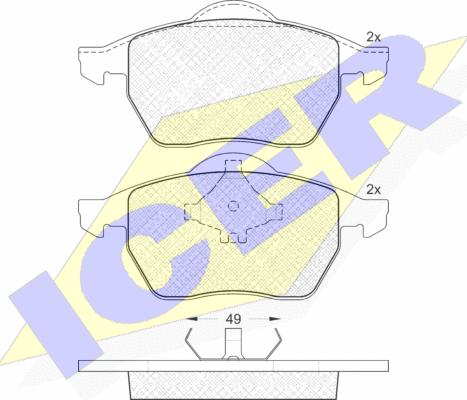 Icer 181139 - Bremsbelagsatz, Scheibenbremse alexcarstop-ersatzteile.com