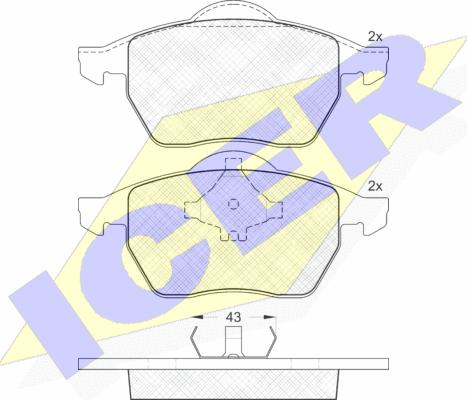 Icer 181131 - Bremsbelagsatz, Scheibenbremse alexcarstop-ersatzteile.com