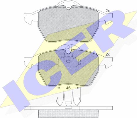 Icer 181128 - Bremsbelagsatz, Scheibenbremse alexcarstop-ersatzteile.com