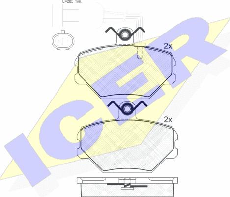 Icer 181127 - Bremsbelagsatz, Scheibenbremse alexcarstop-ersatzteile.com