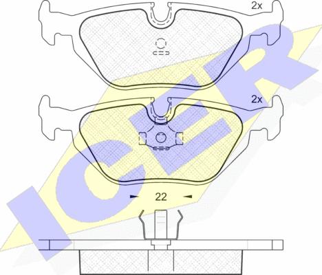 Icer 181174 - Bremsbelagsatz, Scheibenbremse alexcarstop-ersatzteile.com