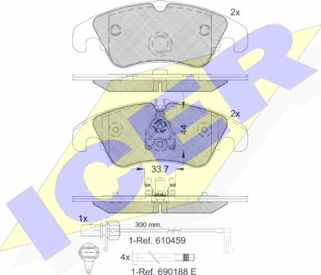 Icer 181862 - Bremsbelagsatz, Scheibenbremse alexcarstop-ersatzteile.com