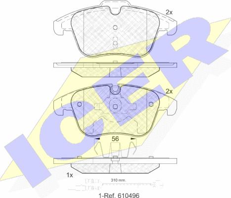 Icer 181886-203 - Bremsbelagsatz, Scheibenbremse alexcarstop-ersatzteile.com