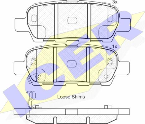 Icer 181838 - Bremsbelagsatz, Scheibenbremse alexcarstop-ersatzteile.com