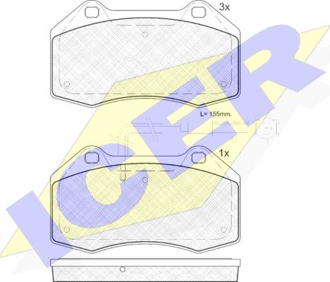 Icer 181879 - Bremsbelagsatz, Scheibenbremse alexcarstop-ersatzteile.com