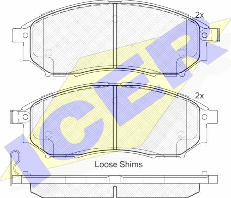 Icer 181876 - Bremsbelagsatz, Scheibenbremse alexcarstop-ersatzteile.com