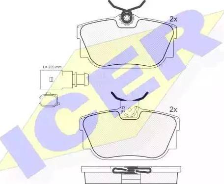 Icer 181393 - Bremsbelagsatz, Scheibenbremse alexcarstop-ersatzteile.com