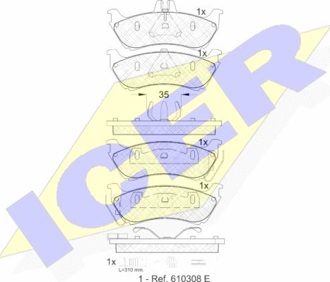 Icer 181392 - Bremsbelagsatz, Scheibenbremse alexcarstop-ersatzteile.com