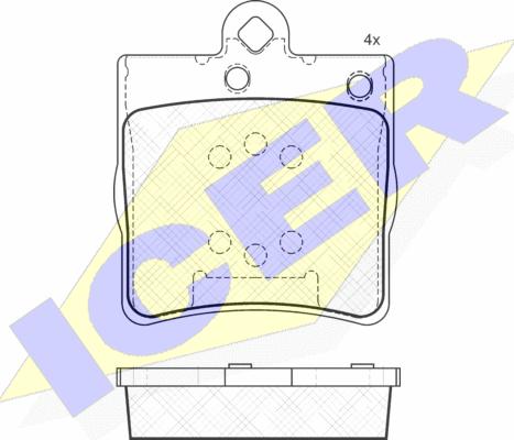 Icer 181311 - Bremsbelagsatz, Scheibenbremse alexcarstop-ersatzteile.com