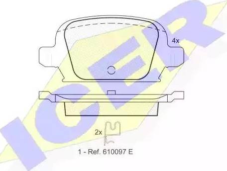 Icer 181385 - Bremsbelagsatz, Scheibenbremse alexcarstop-ersatzteile.com