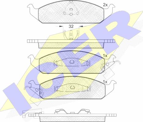 Icer 181339 - Bremsbelagsatz, Scheibenbremse alexcarstop-ersatzteile.com