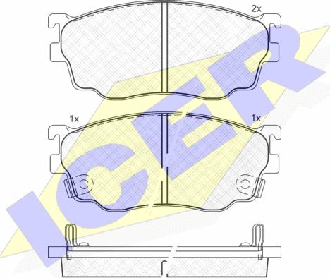 Icer 181334 - Bremsbelagsatz, Scheibenbremse alexcarstop-ersatzteile.com