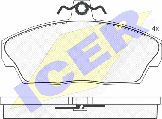 Icer 181332 - Bremsbelagsatz, Scheibenbremse alexcarstop-ersatzteile.com