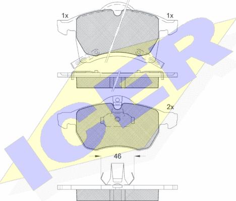 Icer 181248 - Bremsbelagsatz, Scheibenbremse alexcarstop-ersatzteile.com