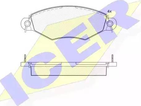 Icer 181255 - Bremsbelagsatz, Scheibenbremse alexcarstop-ersatzteile.com